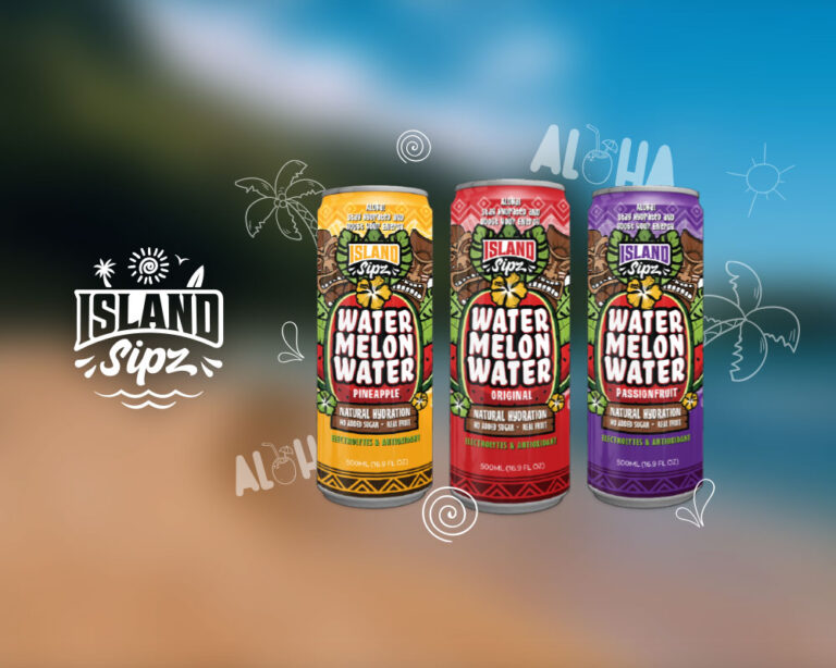 Packaging Label Design for Island Sipz